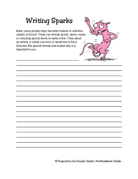 Writing Sparks Lesson Plan