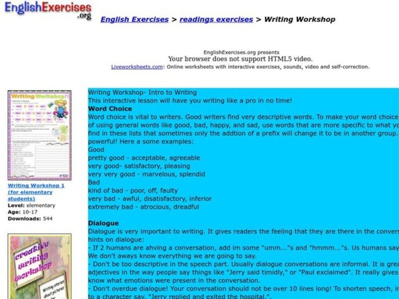 Writing Workshop Interactive