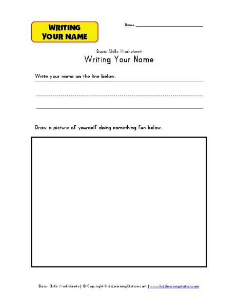 Writing Your Name Worksheet