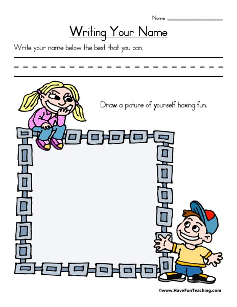 Writing Your Name Worksheet