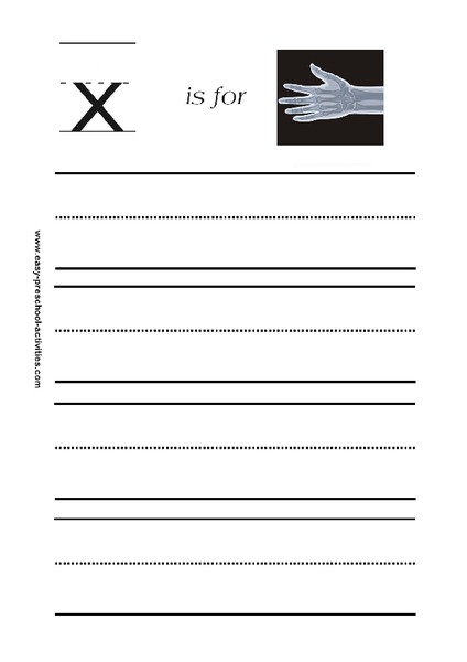 X is for X-Ray Worksheet