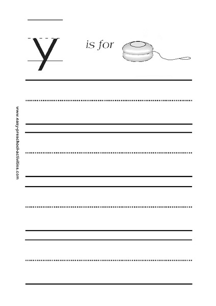 Y is for Yo-Yo Worksheet