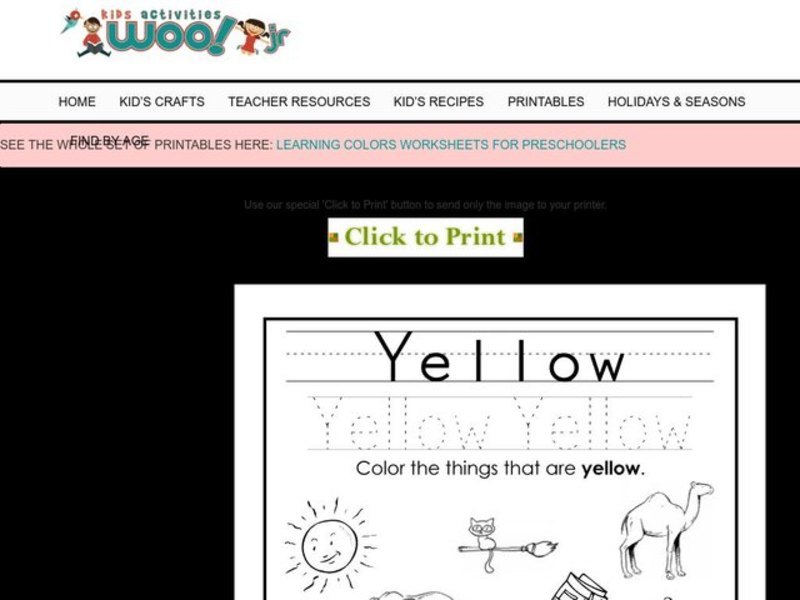 Yellow Worksheet