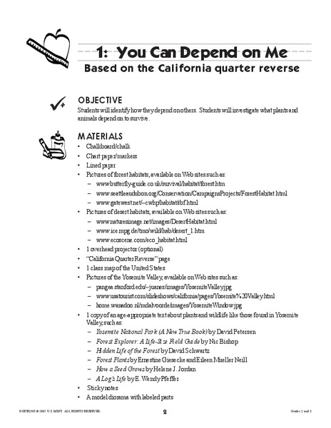 You Can Depend On me Lesson Plan