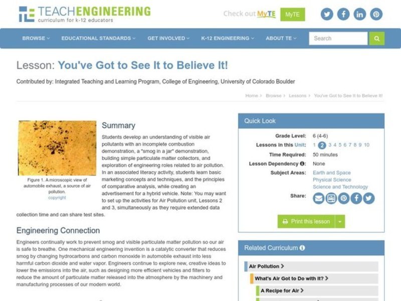 You've Got to See it to Believe It! Lesson Plan