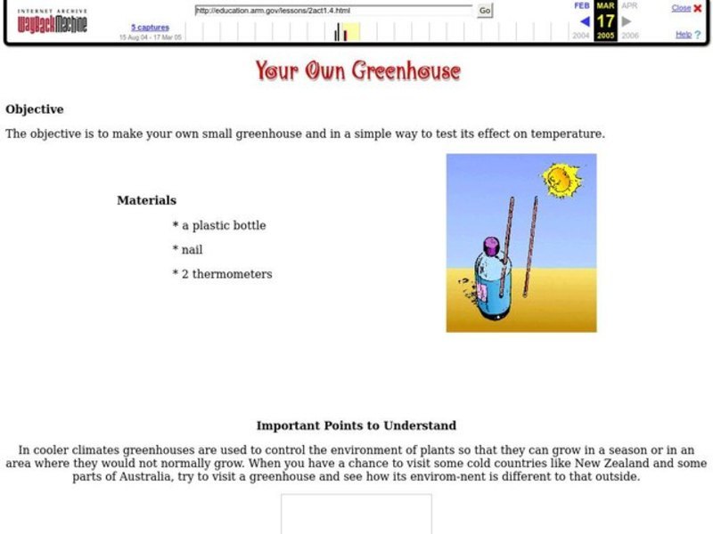 Your Own Greenhouse Lesson Plan
