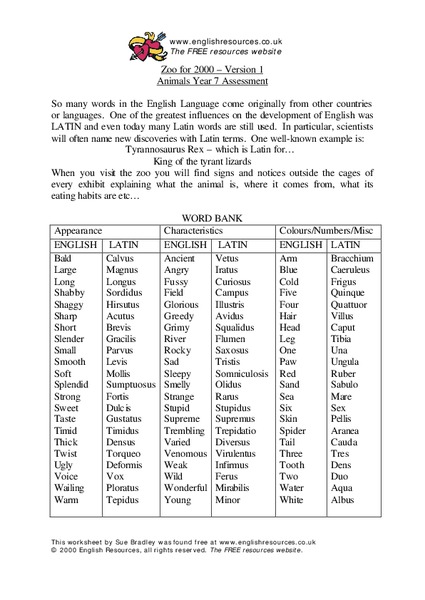 Zoo Animals Lesson Plan