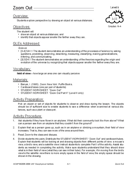 Zoom Out Lesson Plan
