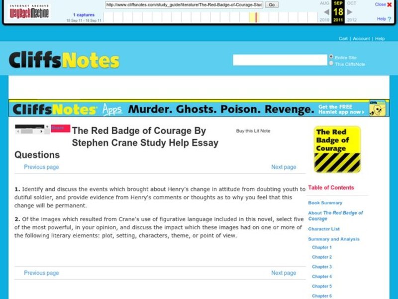 The Red Badge of Courage by Stephen Crane Interactive