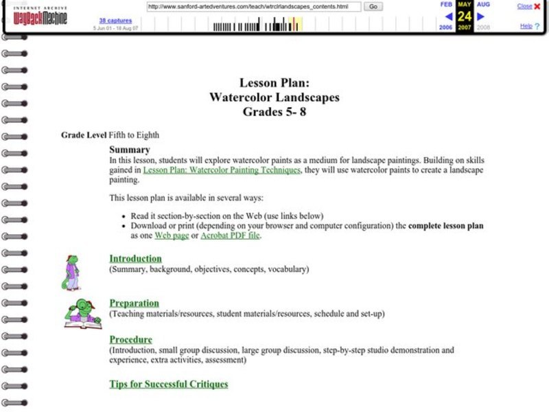 Watercolor Landscapes Lesson Plan