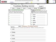 Vocabulary Building Activity Worksheet