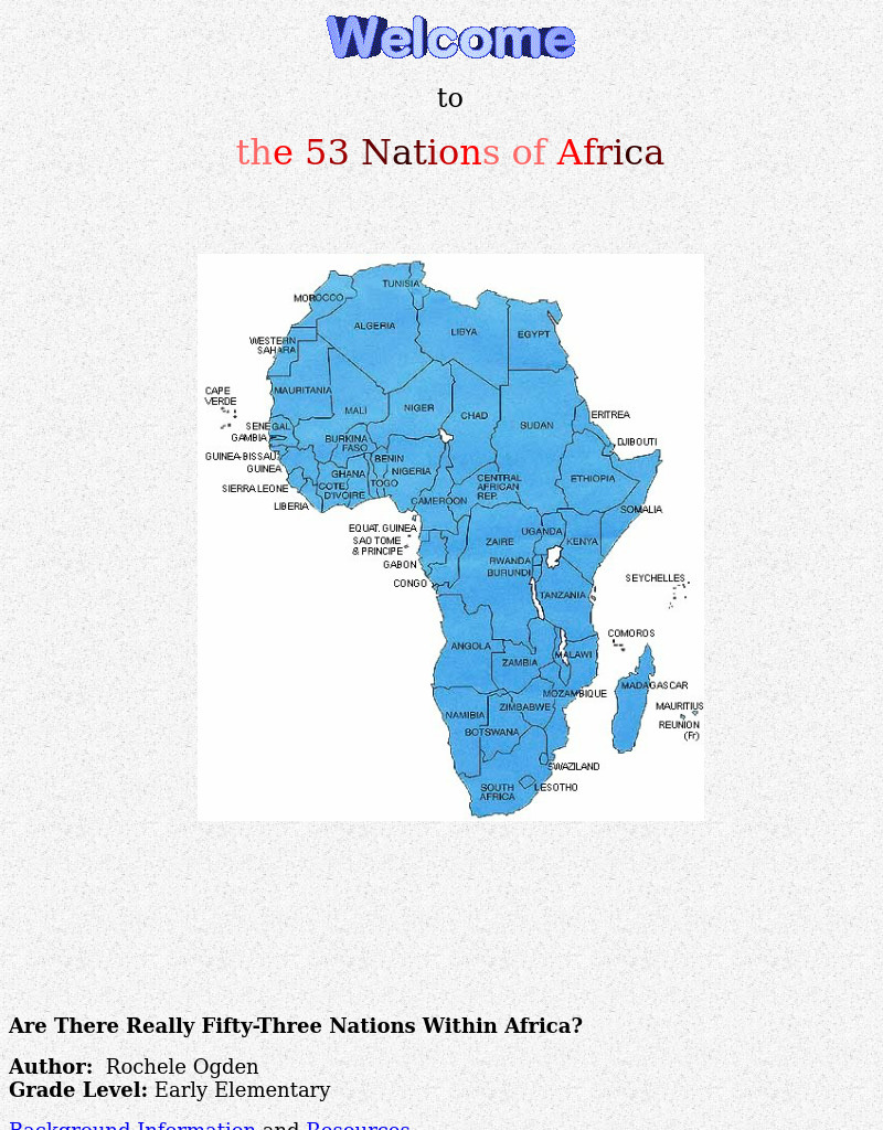 Are There Really Fifty-Three Nations Within Africa? Lesson Plan