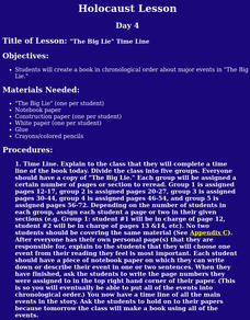 "The Big Lie" Time Line Lesson Plan
