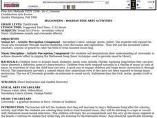 HALLOWEEN - HOLIDAY FINE ARTS ACTIVITIES Lesson Plan