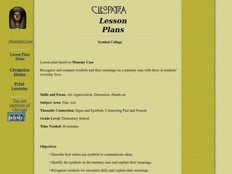 Symbol Collage Lesson Plan