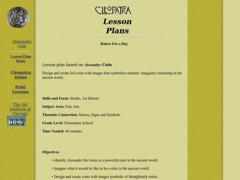 Rulers For a Day Lesson Plan