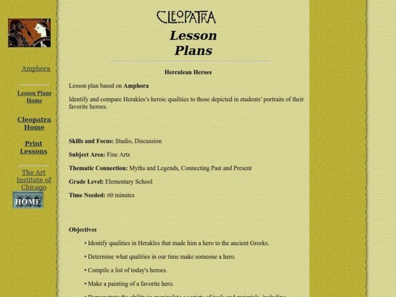 Herculean Heroes Lesson Plan