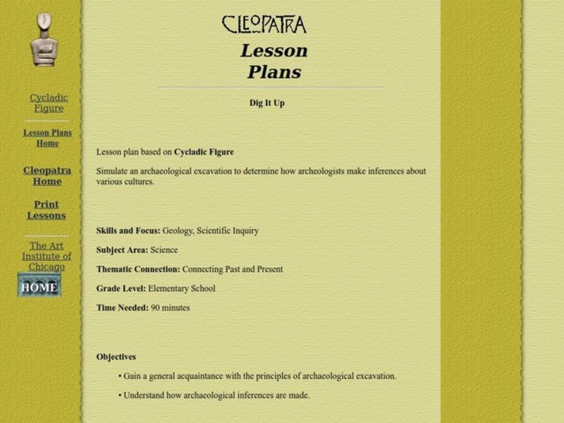 Dig It Up Lesson Plan