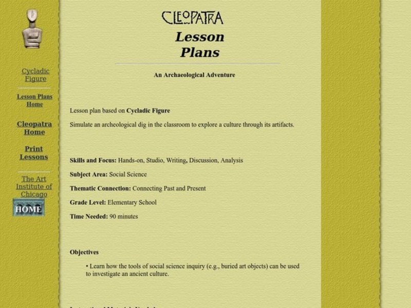 An Archaeological Adventure Lesson Plan