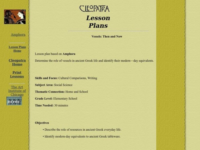 Vessels: Then and Now Lesson Plan