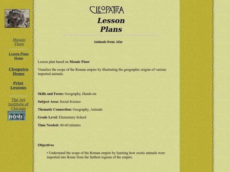 Animals from Afar Lesson Plan