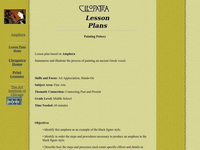 Painting Pottery Lesson Plan