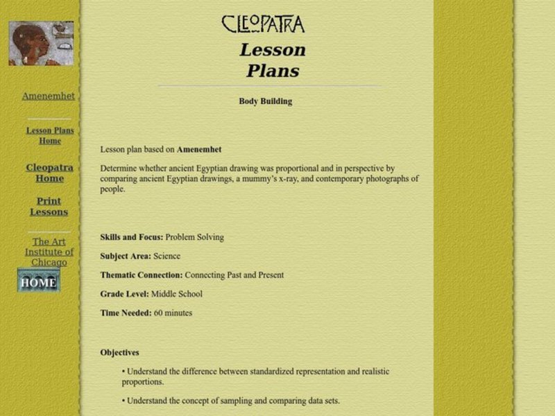 Body Building Lesson Plan