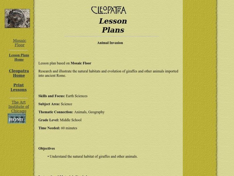 Animal Invasion Lesson Plan