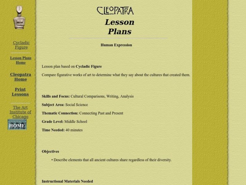 Human Expression Lesson Plan