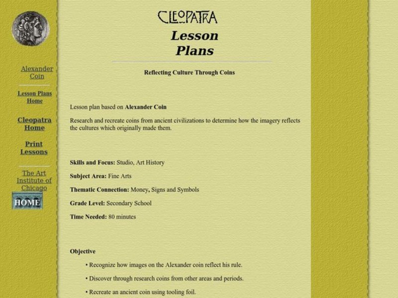 Reflecting Culture Through Coins Lesson Plan