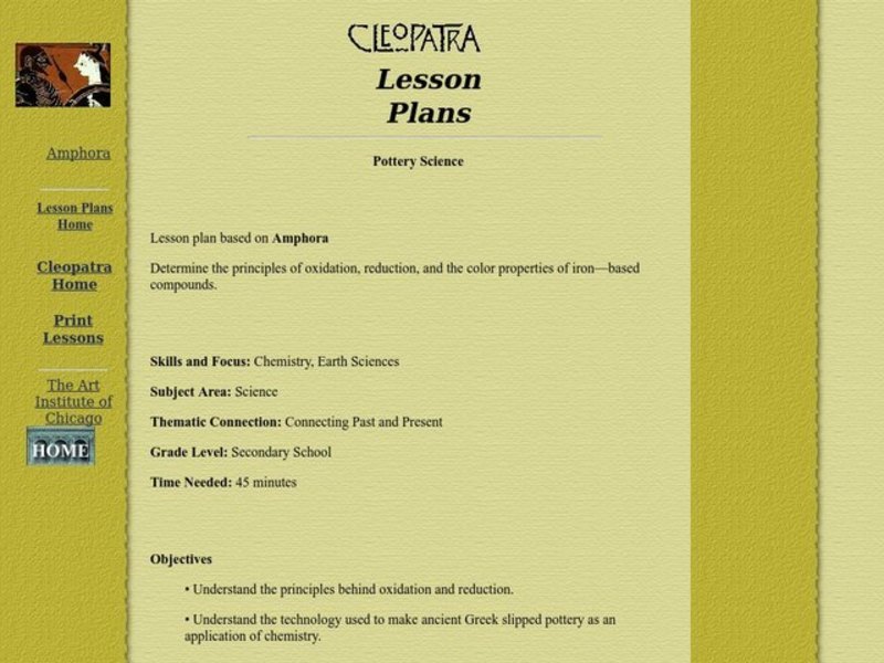 Pottery Science Lesson Plan