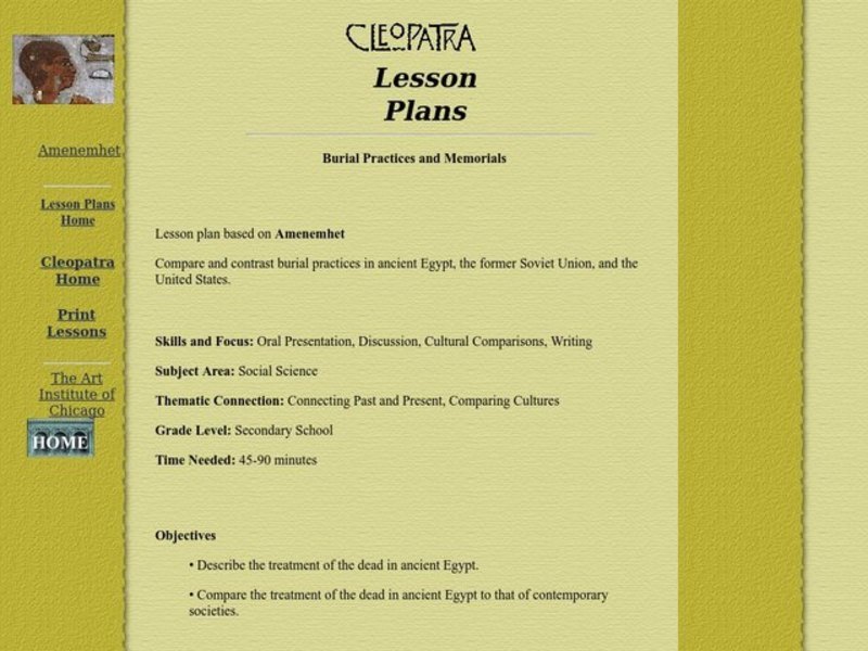 Burial Practices and Memorials Lesson Plan