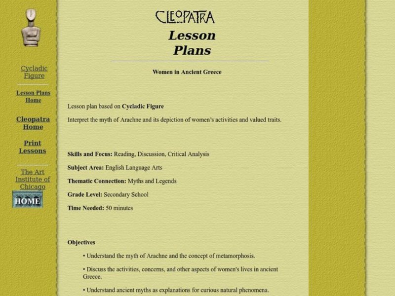 Women in Ancient Greece Lesson Plan