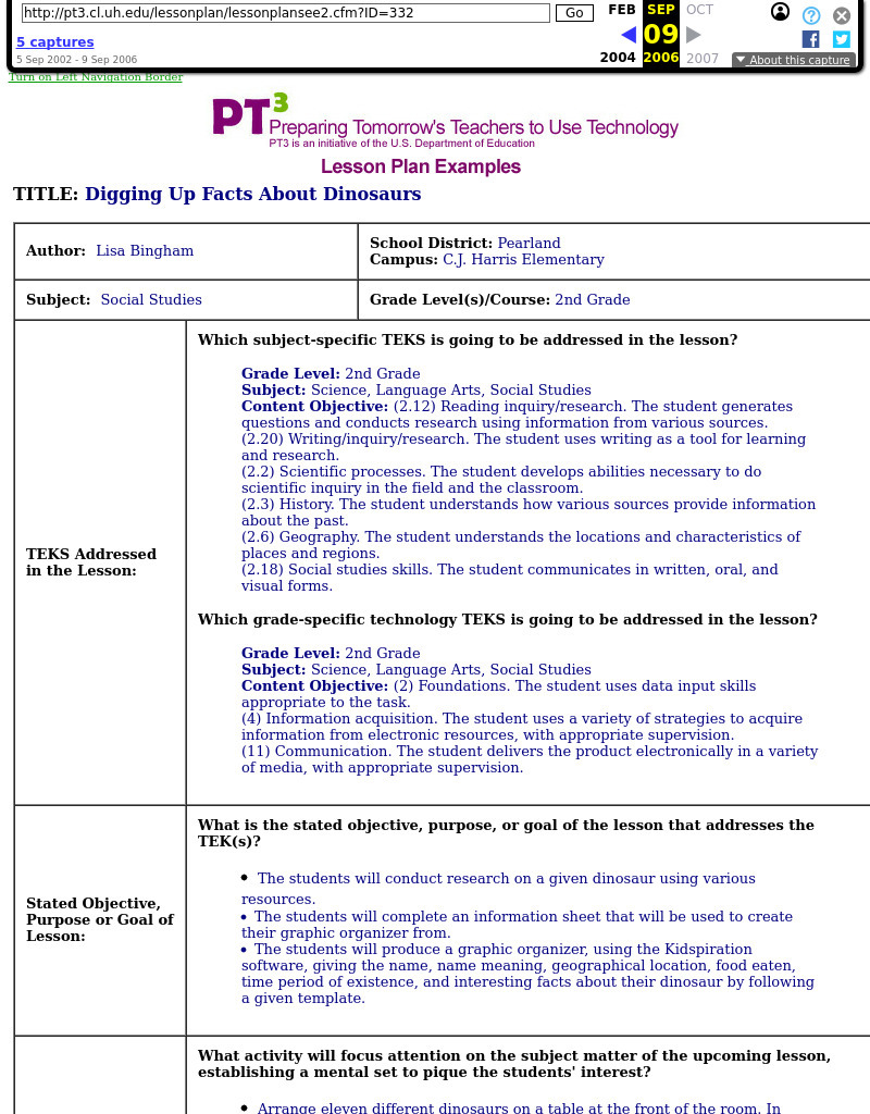 Digging Up Facts About Dinosaurs Lesson Plan
