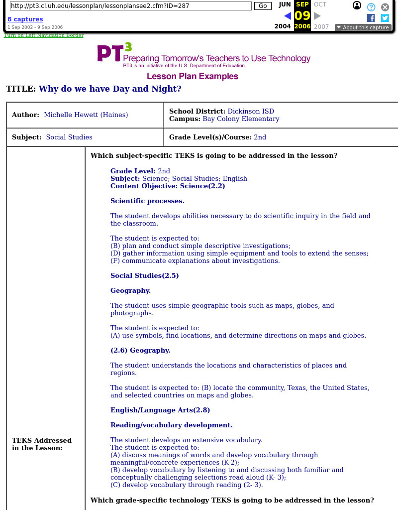 Why Do We Have Day And Night? Lesson Plan