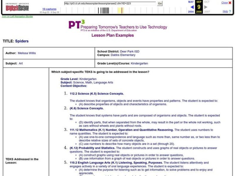 Spiders - KidPix Lesson Plan