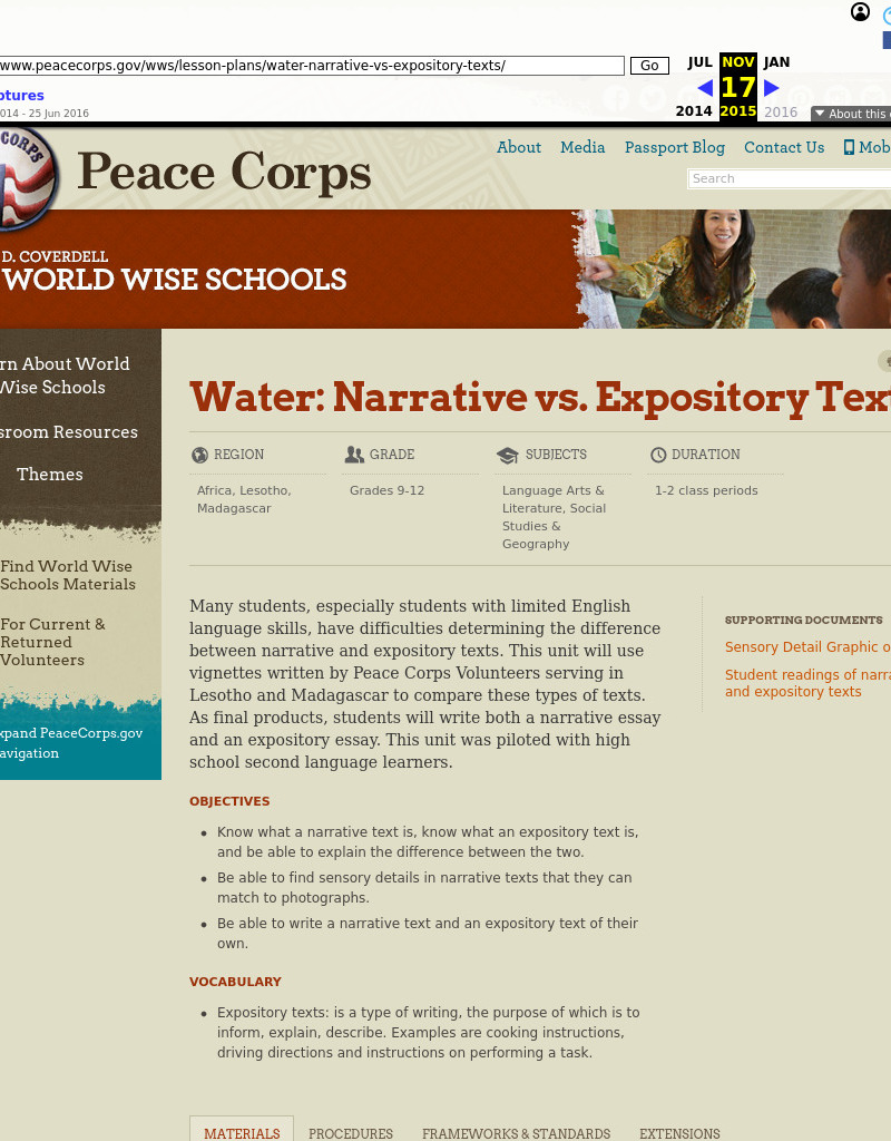 Narrative vs. Expository Texts Lesson Plan