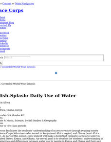 Splish Splash: Daily Use of Water Lesson Plan
