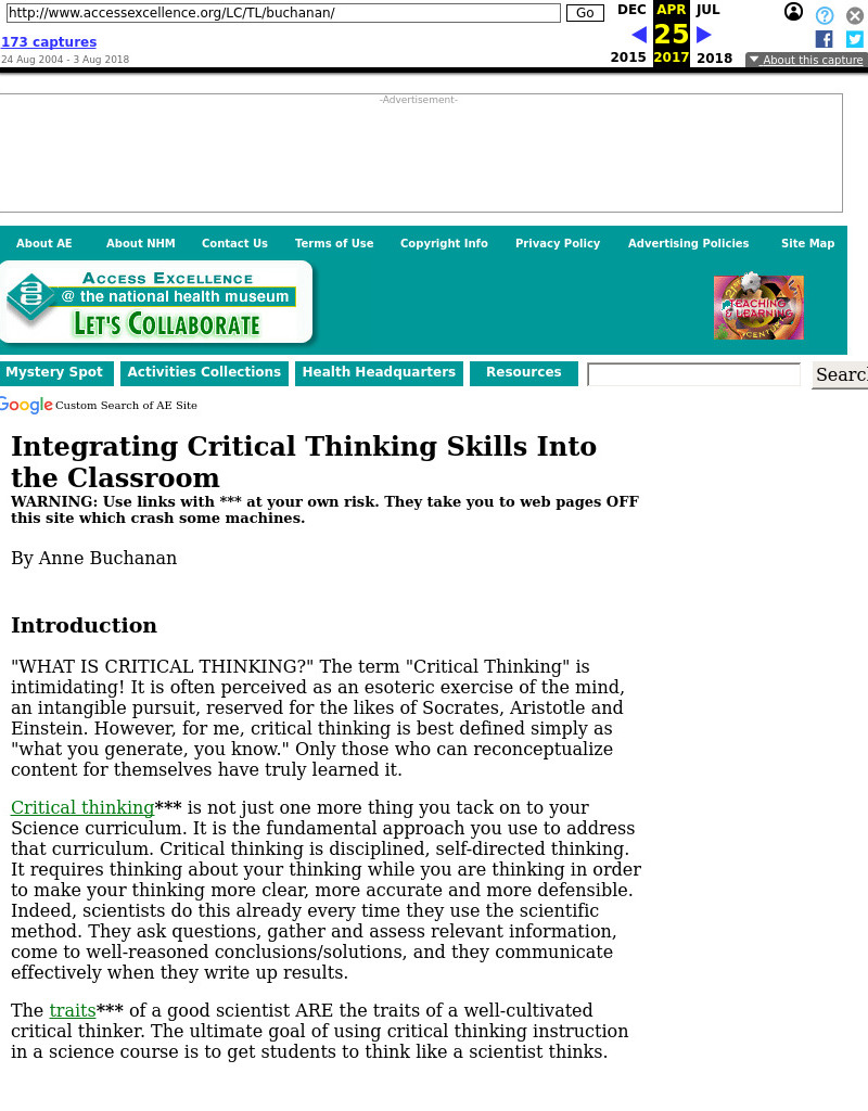 Integrating Critical Thinking Skills Into the Classroom Lesson Plan
