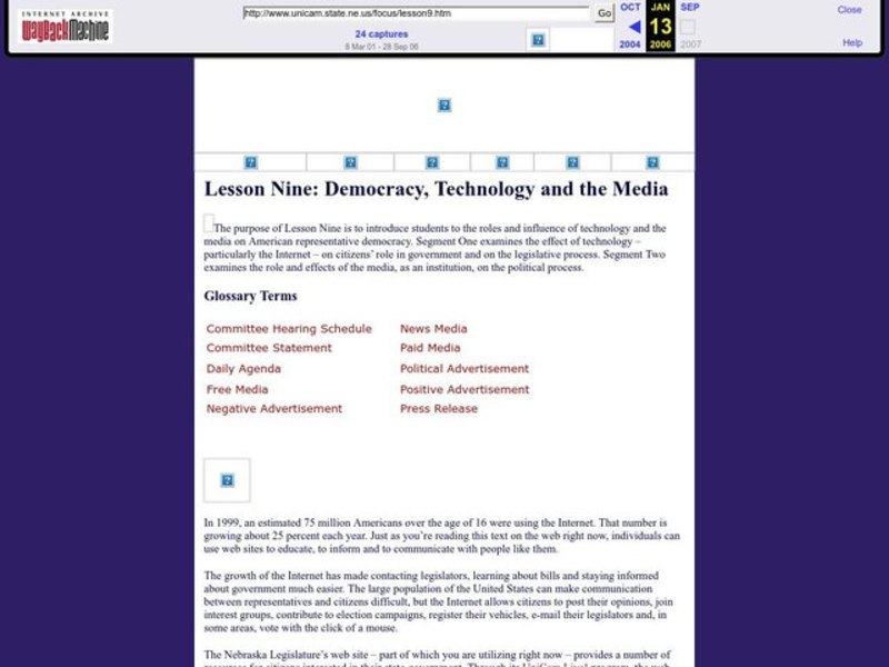 Technology and the Media Lesson Plan