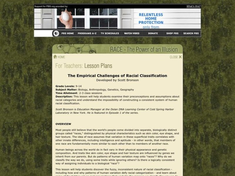 The Empirical Challenges of Racial Classification Lesson Plan