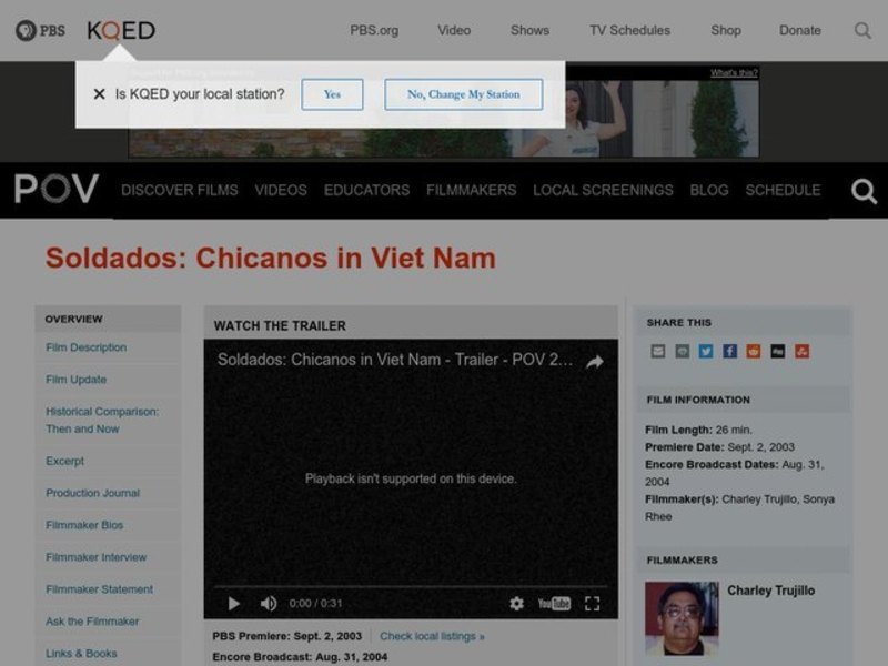 Soldados: Soldiers' Stories Lesson Plan