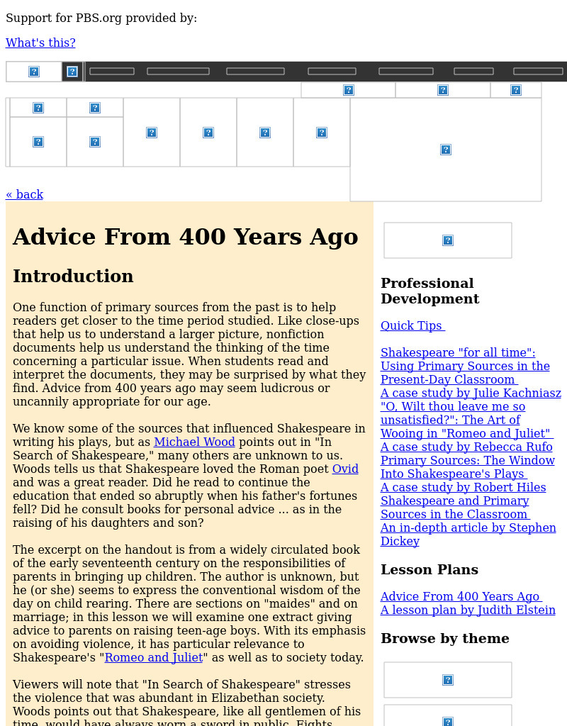Shakespeare: Advice From 400 Years Ago Lesson Plan