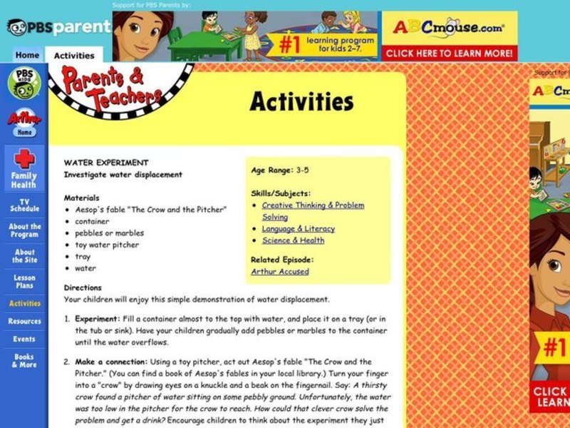 Water Experiment Lesson Plan