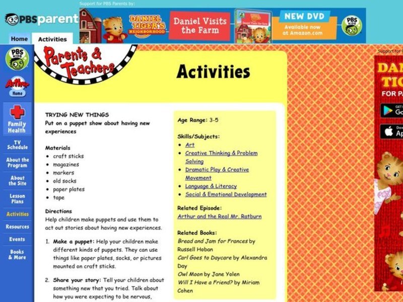 Trying New Things Lesson Plan