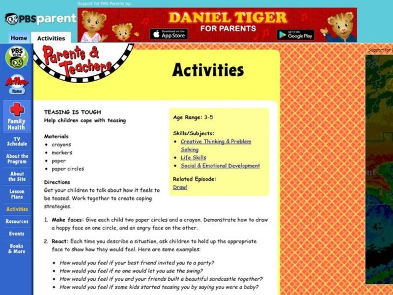 Teasing Is Tough Lesson Plan