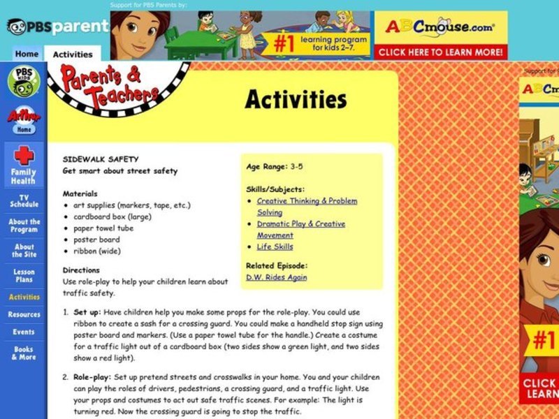 Sidewalk Safety Lesson Plan