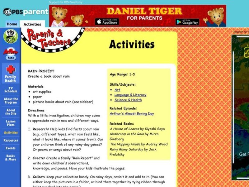 Rain Project Lesson Plan