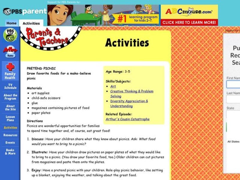 Pretend Picnic Lesson Plan