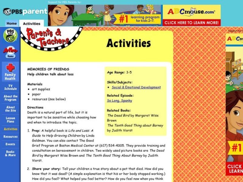 Memories of Friends Lesson Plan